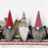 Decoraciones Navideñas Nuevas Transfronterizas Estilo Europeo y Americano Tejido Anciano Sin Rostro de Pelo Largo con Barba Larga Tapa de Botella de Vino Cubierta para Botella de Vino