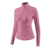 Traje deportivo conjunto de yoga con cuello alto, chaqueta de manga larga con cremallera, pantalones de tiburón de cintura alta, ropa transpirable de secado rápido para correr, fitness y entrenamiento