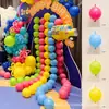 Balões de Cauda de 6 polegadas Corda de Balão Colorida Dopamina Festa de Aniversário Festa Infantil Decoração de Sala de Aula Arranjo de Cena 1º de Junho