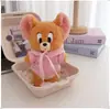 [Solo Ropa] Ropa para Muñeca de Algodón de 10 cm Lindo Pequeño Regalo Conjunto de Mono y Gorro para Muñeca Jerry