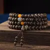Pulsera Aquilarius Nudo de Azúcar Cuadrado Nueve Sumergidos Grado 6mm Pulsera Aquilarius Madera Ajedrez Verde Silvestre Natural