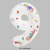Globo digital de 32 pulgadas para decoración de fiestas de cumpleaños de niños y niñas, diseño de escena, ceremonia, accesorios de fotografía al aire libre