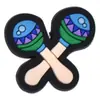 Decoraciones para zuecos con temática de rock retro Hebillas de zapato de moda DIY Accesorios para zapatos Caucho blando de PVC Accesorios para zapatos de jardín