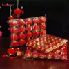 Adornos colgantes de linterna pequeña roja aterciopelada para árbol exterior, diseño de escena interior, boda, Festival de Medio Otoño, decoraciones festivas