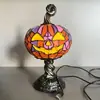 Novo produto transfronteiriço: Abóbora de vitral vintage de Halloween, luminária de mesa ambiente, artesanato em resina, ornamento criativo para decoração de casa