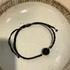 BUSCO una Pulsera de Cristal de Flor de Durazno y Fresa para Mujer, Pulsera Tejida de Cristal Rojo Sangre de Paloma para Parejas y Mejores Amigos, Buena Suerte al Encontrar Pareja, Hecha a Mano