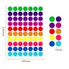 Etiqueta autoadhesiva de puntos de color para jardín de infantes, escritura a mano en blanco, redonda, 19 mm, etiqueta de sellado, pegatina creativa