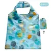 Stock Nuevo Bolso de Compras Plegable de Poliéster Bolso de Compras Creativo Conveniente Ligero Ecológico Bolso de Almacenamiento Portátil Estampado