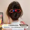 Presilha de bico de pato marrom de cachorro coreano, presilha elegante para coque torcido, presilha de cabelo volumizadora para a parte de trás da cabeça, acessório de cabelo de alta qualidade