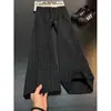 Otoño Nuevo Pantalones de Cuadros Sueltos de Pierna Ancha para Hombre Sentido del Diseño Casual Estilo Perezoso Adelgazantes Versátiles Pantalones Largos de Pierna Recta Hombre