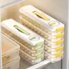 Caja para dumplings de grado alimenticio para el hogar y la cocina, caja de almacenamiento para refrigerador y congelador para dumplings, caja para congelador de dumplings y wontons para puerta lateral