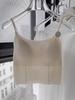 Verano Nuevo Seda de Hielo Espalda Hermosa Moda Color Sólido Tirantes para Mujer Ropa Exterior Combinable Vestido de Una Pieza Chaleco de Niña con Almohadilla para el Pecho