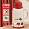 Termo casero de gran capacidad para la oficina, taza aislante elegante con revestimiento interior de vidrio, botella de agua caliente para dormitorio estudiantil