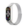 Para Mi Band 7 Pulseira de metal magnética Pulseira de metal 7nfc Pulseira de pressão de metal Três pulseiras Pulseira sólida