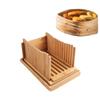 Rebanador de Pan Plegable de Madera de Bambú para Cocina con Bandeja para Migas Tabla de Cortar para Tostar Pan de Madera para Mesa