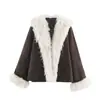 Z Estilo Europeo Transfronterizo 2026 Nueva Moda Elegante Ropa para Mujer Venta al por Mayor Chaqueta Abrigo Efecto Piel 8372321