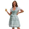 S-5XL Nuevo Disfraz Alemán Oktoberfest Tradicional Bávaro Estampado Étnico Falda de Cerveza Sirvienta