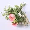 Flores de Loto Artificiales, Rosas, Pequeñas Flores Silvestres, Ramilletes de Eucalipto, Flores Falsas, Decoración del Hogar, Arreglos Florales para Sala de Estar