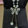 Collar Largo de Cadena para Suéter Estilo Chanel de Aleación de Alta Gama para Mujer, Versátil Colgante de Accesorio para Ropa de Otoño e Invierno de Temperamento de Lujo Ligero
