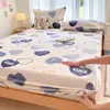 Manta de Cama de Leche de Invierno de Felpa Pieza Única Juego de Sábanas Infantiles con Más Terciopelo Manta de Cama Dormitorio Protector de Colchón Totalmente Envuelto de Felpa de Coral
