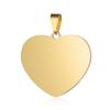 Placa de Luz de Acero Inoxidable Pulido Espejo Colgante de Amor Corazón de Durazno Joyería de Acero de Titanio Marcado Láser Colgante Brillante de Placa de Identificación