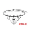 Pulseira Europeia e Americana Transfronteiriça Aço Inoxidável Osso de Cobra Pulseira Temporada de Formatura Presente Comemorativo de Feriado Gravação Pulseira de Aço Titânio Atacado