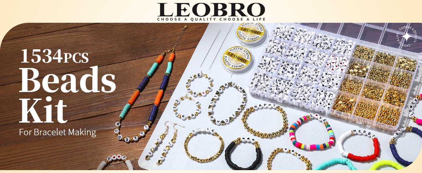 1534PCS Letter Beads Kit for Bracelets Making