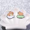 Linda Fresca Animal Capibara Mascota Capibara Insignia de Metal Accesorios para Ropa Accesorios Versátiles Trabajador