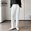 Elegantes y Ligeros Pantalones de Traje Negros de Pierna Recta para Negocios, Nueva Moda de Verano 2026 para Hombre, Versátiles, Sencillos y Cómodos