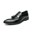 Zapatos de Cuero Formales de Negocios Casuales para Hombre Talla Grande, Mocasines sin Cordones para Peluqueros Jóvenes con Borlas