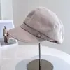 Gorra de Ploomo del Mismo Estilo de Zhang Ruonan para Mujer, Gorra Cálida de Pico de Pato para Otoño e Invierno, Sombrero Suave de Nube con Ala Suave, Gorra Octogonal del Mismo Estilo Rbca4