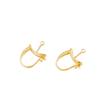 Aretes de hebilla de oreja de perla chapados en cobre de oro real de 18 quilates, aretes en forma de bote, accesorios, aretes de florero de lingote de color conservado envuelto en oro de 14 quilates