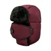 Chapéu de Inverno Quente à Prova de Vento para Mulheres, Cachecol para Pescoço, Máscara, Proteção Integrada para Orelhas, Touca, Chapéu Quente Espesso com Pom-Pom para Ciclismo