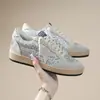 Zapatillas de Suela Plana con Lentejuelas de Estrella, Estilo Coreano 2024, de Piel Suave, Color Sucio, Modernas y Fáciles de Combinar, con Cordones para Uso Casual