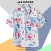 Camisa de Manga Corta Estampada Hawaiana para Hombre Verano Viajes Vacaciones en la Costa Playa Camisa de Hombre Holgada Fantasía Top