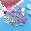YukuRose Rojo Dibujo Animado Goteo de Aceite Colgante de 30 Piezas Aleación de Zinc Pulsera Hecha a Mano DIY Accesorios para Equipaje