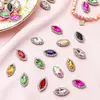 Botones de cristal con pedrería y garras, perforados para coser a mano, con base gruesa, para decoración de tocados, bolsos, ropa y accesorios