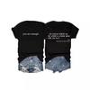 Roupas femininas de verão você é suficiente slogan padrão pescoço redondo manga curta T-shirt moda casual T-shirt comércio exterior quente