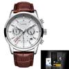 Reloj de cuarzo deportivo para hombre LIGE de comercio exterior, resistente al agua, con correa de acero, doble esfera, multifunción, reloj de pulsera de negocios
