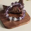 Uvas CongeladasPulsera de Amatista Natural 12mm Pulsera de la Suerte Fuego Púrpura Nueve Regalo para Mejores Amigos