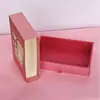 Caja de cajón de cartón blanco personalizada, empaque universal de alta gama a color para cosméticos y maquillaje, caja de regalo de alta gama con estampado dorado