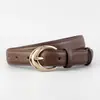Cinturón de Cuero Genuino Guangzhou para Mujer, Nuevo Estilo de Verano, Versátil Sin Agujeros, Estilo Coreano, Estilo Ins, Cinturón Decorativo Delgado para Mujer, En Stock