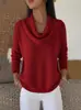 Em Estoque Novos Modelos Amazon Comércio Exterior Transfronteiriço Roupas Femininas Site Independente Aliexpress Outono e Inverno Cor Sólida Suéter de Manga Longa