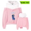 Juego Más Vendido RainbowFriends Sudadera Periférica de Rainbow friends para Mujer con Tirante Off-shoulder Sudadera con Capucha Falsa de Dos Piezas