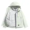 Chaqueta de lluvia Kongshan con forro de plumón Tres en Uno Cortavientos e Impermeable Chaqueta Americana Chaqueta de plumón Chaqueta de Montañismo con Capucha