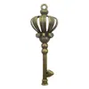 Llave Antigua de Bronce Vintage, Accesorios Creativos de Aleación para Joyería DIY, Colgante de Llave en Forma de Corazón Moderno y Personalizado