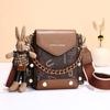 Bolsa de Celular para Transmissão ao Vivo 2024 Nova Moda High-End Versátil Bolsa Transversal Estampa Retrô Estilo Ocidental Bolsa de Ombro