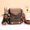 Bolsa de Celular Popular de Verão 2025 Nova Moda High-End Versátil Bolsa Transversal Estilo Estrangeiro Bolsa Pequena de Ombro Único Bolsa Quadrada Pequena