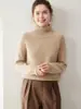 Suéter Clássico de Cashmere com Gola Alta, Manga Raglã Espessa de Três Fios, Cinco Agulhas, Quente para o Inverno, Macio, Versátil, Confortável, Camada Base