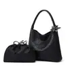 Bolso Tejido de Diseño de Nicho de Gama Alta, Bolso Tote de Gran Capacidad, Bolso de Hombro Estilo Perezoso Casual, Bolso de Axila, Bolso Cubo